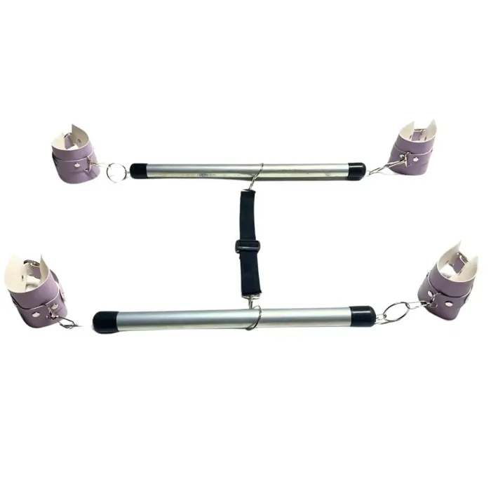 LYYN Fantezi Lila Deri Seksi Borulu Yatak Kelepçesi