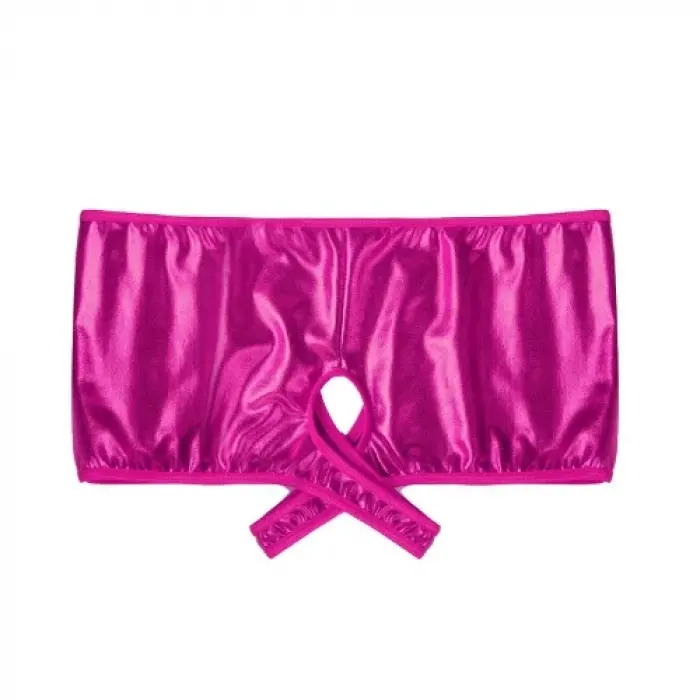 LYYN Fantezi Pembe Özel Bölgeleri Açık Parlak Külot