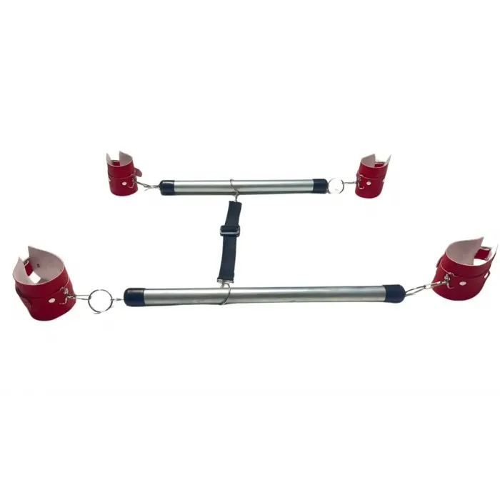 LYYN Fantezi Seksi Deri Borulu Kırmızı El Ayak Kelepçesi