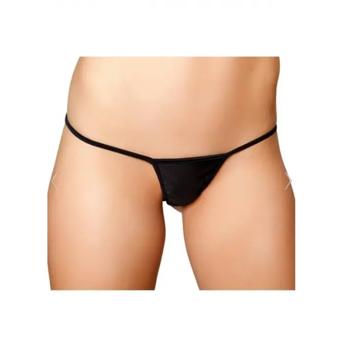 LYYN Fantezi Siyah Lame String Tanga