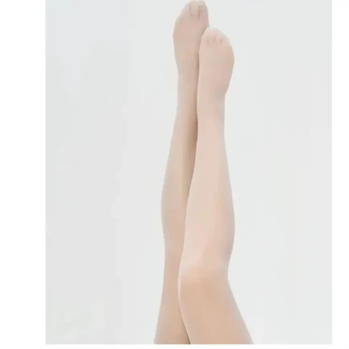 LYYN Kadın Beyaz Düz Jartiyer Çorabı