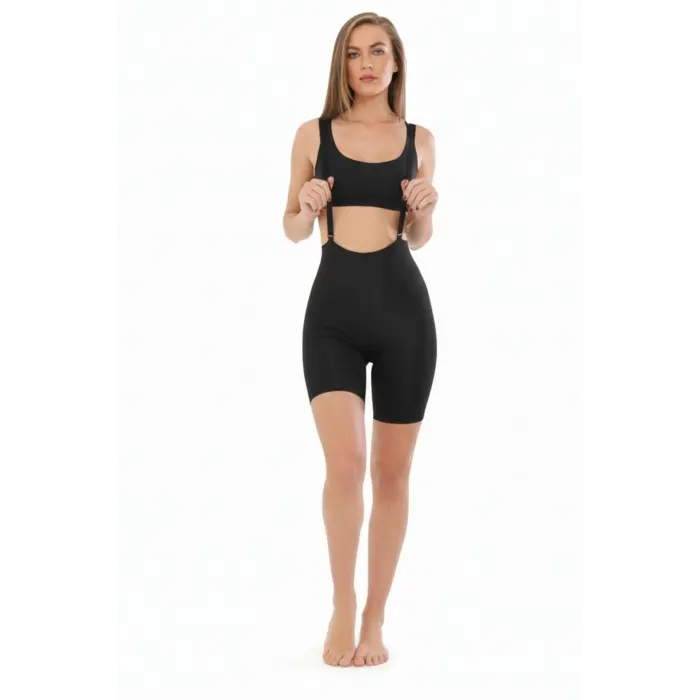 LYYN Lazer Askılı Paçalı Korse Kadın Ak4204