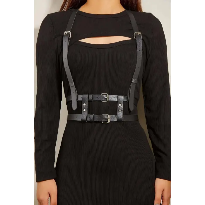 LYYN Omuzdan Askılı Delden İki Sıralı Kemer Harness - Brf941
