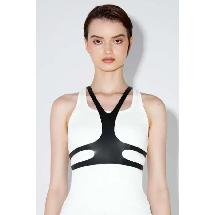 LYYN Seksi Deri Göğüs Harness - Brf1374