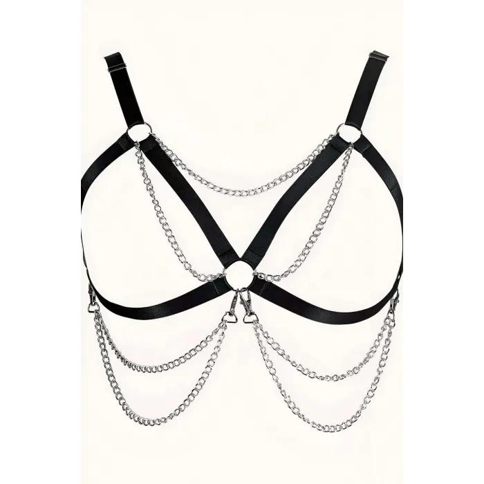 LYYN Seksi Lastik Göğüs Harness - Brf799