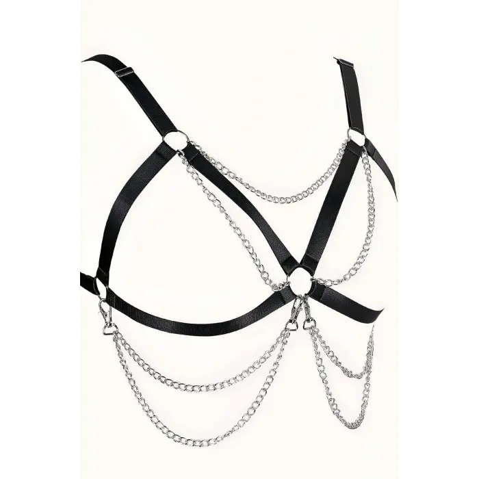 LYYN Seksi Lastik Göğüs Harness - Brf799