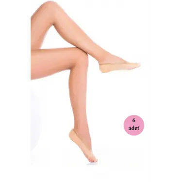 LYYN 6 Adet Microfiber Suba Kadın Babet Çorap Sahra 51