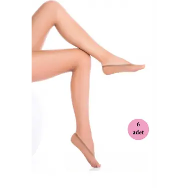 LYYN 6 Adet Microfiber Suba Kadın Babet Çorap Ten 57