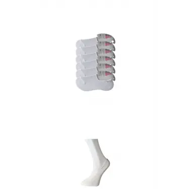 LYYN Beyaz Kadın Babet Çorap 6 Çift
