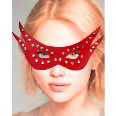 LYYN Deri Fantezi Kırmızı Parti Maskesi