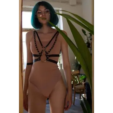 LYYN Göğüs Üzeri Şık Deri Harness - Brf884