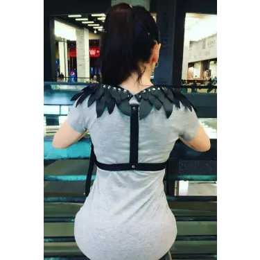 LYYN Omuz Parça Kanatlı Deri Harness - Brf726