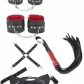 Arias Closet 4lü Kol Bacak Kırbaç Maske Deri Aksesuar Set