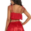 Arias Closet Kırmızı Saten Şort Takımı 9206