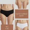 LYYN 3lü Set Külot-siyah-beyaz-ten Dor2851