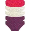 LYYN 6 Adet Önü Dantelli Transparan Kadın Slip Külot S130
