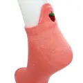 LYYN 6 Çift Çilek Nakış Baskılı Pamuklu Yumuşak Kadın Bilek Çorap
