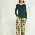 LYYN Çiçek Ve Yaprak Desenli Pijama Takımı
