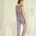 LYYN Dantelli Önü Düğmeli Hamile Lohusa 3lü Pijama Takımı