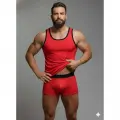LYYN Erkek Kırmızı Tank Top Boxer Takımı