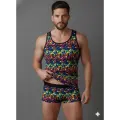LYYN Erkek Renkli Tank Top Boxer Takımı