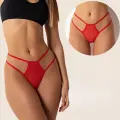 LYYN Fantazi Kırmızı Seksi Tül Kadın String - Fantezi Tanga