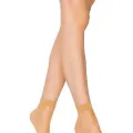 LYYN Fit 15 Soket Ince Parlak Kısa Çorap Ten