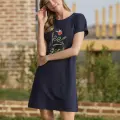 LYYN Meyve Ve Yaprak Baskılı Dantelli feel Good Gecelik