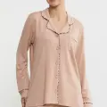 LYYN Sementa 76444 Düz Renk Gömlek Model Pijama Takım