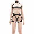 LYYN Şık Deri Seksi Harness Takım -  Brf1373