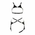 LYYN Siyah Harness Takım Deri O-halkalı Ayarlanabilir - Brf1253