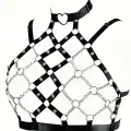 LYYN Zincirli Seksi Lastik Göğüs Harness - Brf926