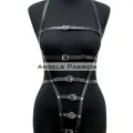 Ağı Bölgesi Açık Deri Fantezi Giyim, Deri Deri Body Harness - Brf790