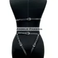 Ağı Bölgesi Açık Deri Fantezi Giyim, Deri Deri Body Harness - Brf790