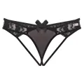 Arkası Açık Siyah Fantezi String Tanga