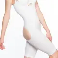 BEYAZ MI Emay 2038 Popo ve Göğsü Açık Paçalı Boy Korse