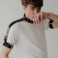 Boyun - Pazu Ve Omuz Detaylı Şık Erkek  Harness - Brfm90