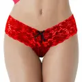 Dantelli Kadın Kırmızı Seksi Külot