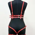 Deri Body Harness, Deri Dansçı Kostüm, Pole Dans Kostüm - Apft502