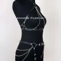 Deri Body Harness, Kadın Deri Fantezi Giyim - Brf1084