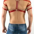 Deri Erkek  Göğüs, Omuz Harness, Erkek  Dansçı Giyim - Brfm6