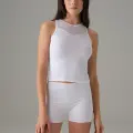 Doreanse Kadın Halter File Yaka Atlet Beyaz 9401