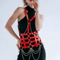 Elbise Üzeri Deri Kemer, Deri Elbise Kemeri, Deri Korse Harness - Brf1072