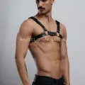 Erkek  Deri Fantazi Göğüs Harness - Brfm8