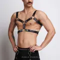 Erkek  Deri Göğüs Harness Ve Bacak Harness Takım - Brfm195