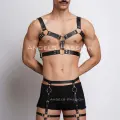 Erkek  Deri Göğüs Harness Ve Bacak Harness Takım - Brfm195