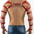 Erkek  Deri Kol Harness, Erkek  Çift Kol Harness, Erkek  Dansçı Kostüm - Brfm5