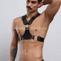 Erkek  Harness, Göğüs Harness, Deri Harness, Clubwear, Partyear - Brfm120