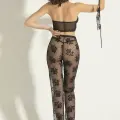 FANTEZİ TRANSPARAN BRALET, PANTOLON TAKIM SİYAH (MGP6154)