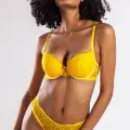 G.colors Balconette Foam Push Up Bra, Sarı Konforlu Ve Şık Sütyen